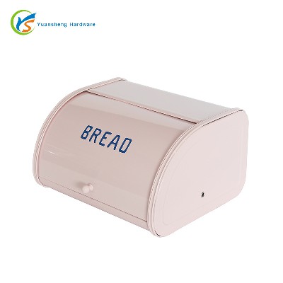 廠家定制小號平側(cè)翻蓋面包盒 廚房bread box金屬面包箱鐵皮面包箱