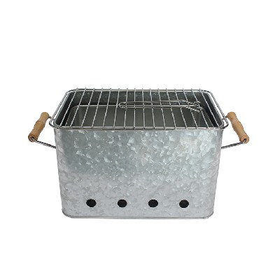 Chinese wholesale indoor outdoor use iron portable charcoal barbecue bucket bbq grills