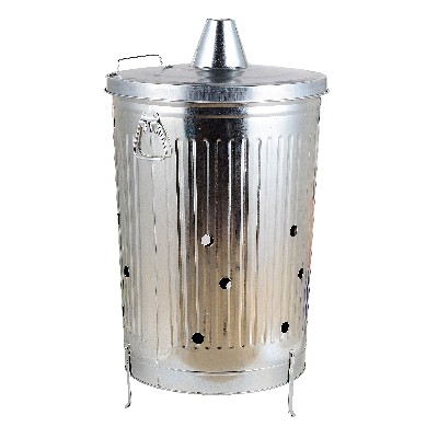 FSC &amp; BSCI approved manufacturer 100L Galvanized garden burning wood rubbish leaves incinerator bin