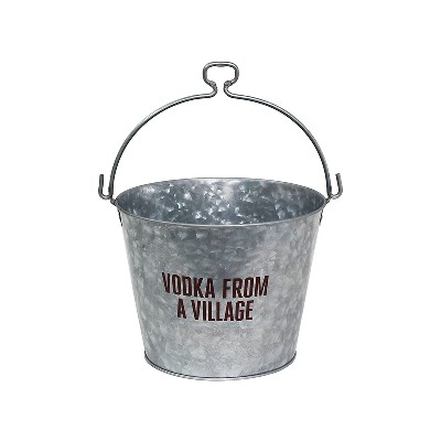 Custom logo galvanized steel champagne ice bucket