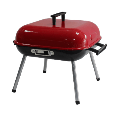 Outdoor Picnic Patio Backyard Camping Steel Portable Charcoal 14in square bbq grill