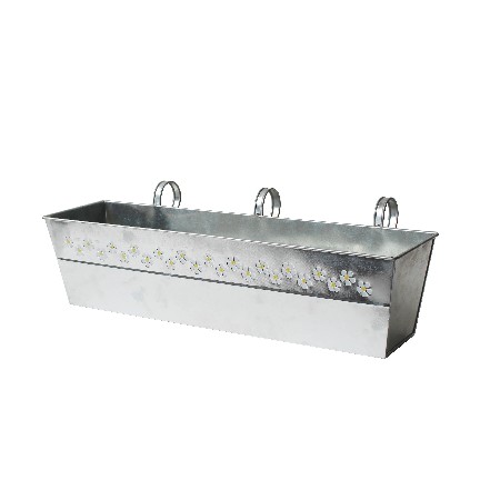 Zinc Rectangular Balcony Flower Planter