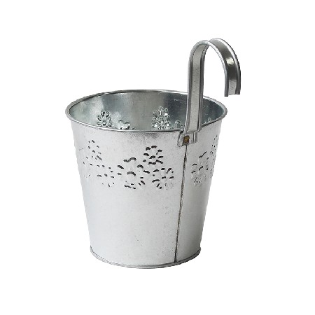 Galvanized Metal Hanging Flower Pots