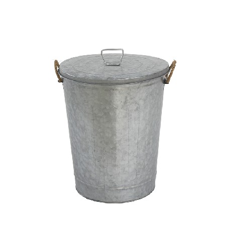 Outdoor Use Galvanized Steel Garbage Trash Bin