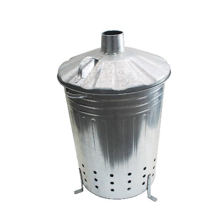 75L Galvanized metal home garden incinerator