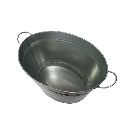 32L Galvanized oval party cooler tub