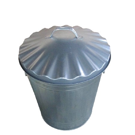 Mif Garden Manufacturing Multicolor 13 Gallon Galvanized Steel Trash Can