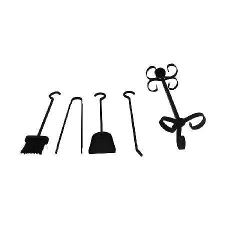 5-Piece Iron Metal Indoor Outdoor Fireplace Tools Set