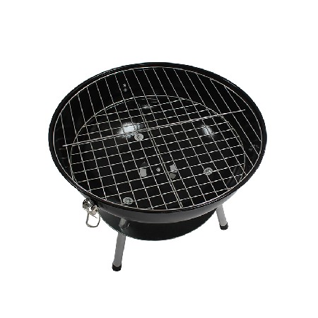 Black Power Coated Metal 17.. Kettle Charcoal Grill