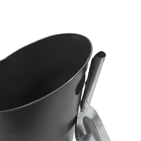 Ash Bucket Storage Container Modern Metal Fireplace Coal Hod