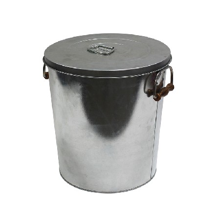 Galvanized Steel Fireproof Fireside Ash Bucket with Handles and Lid