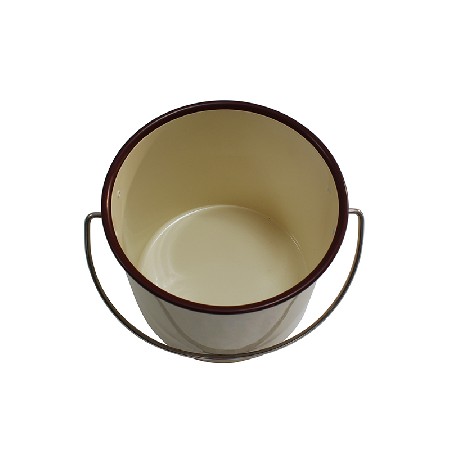 Cream metal mini bucket