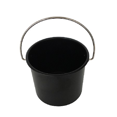 Black metal small party bucket for ice wine storage