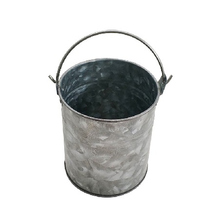 Sliver Waterproof French Style Iron Metal Galvanized Buckets