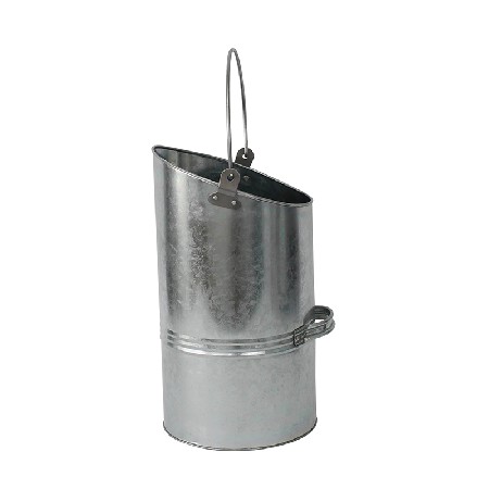 Mif Garden Brand Sliver Galvanized Steel fire place zinc ash bucket with handle