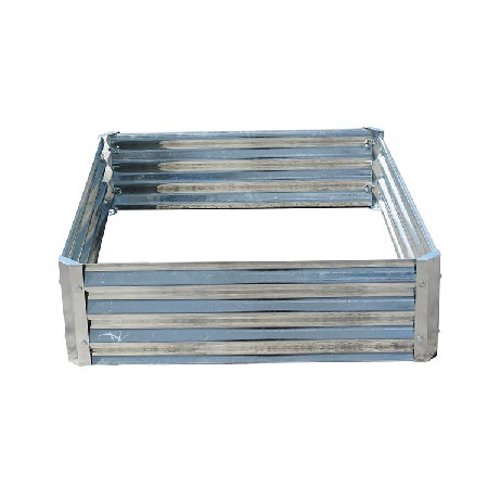 Vintage Rectangle Galvanized Metal Raised Garden Bed Planter Box