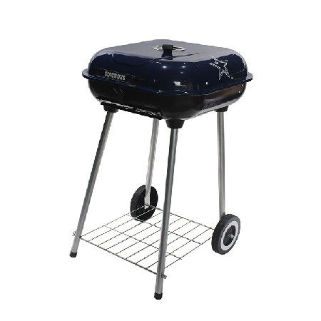 21.5”Steel Portable Outdoor Charcoal Barbecue Grill with Wheels