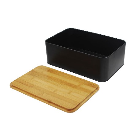 Farmhouse Home Kitchen Storage black metal vintage Bread bin for sale