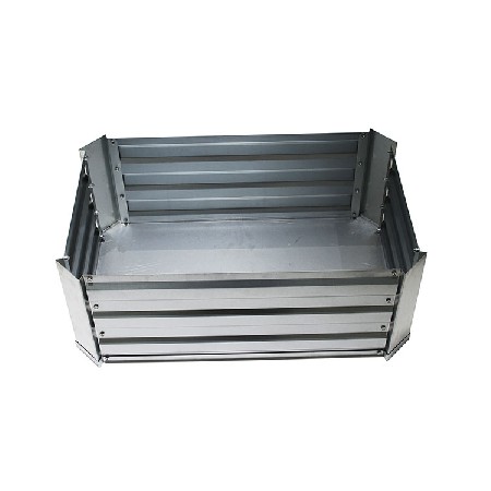 Rectangle Outdoor Galvanized Metal Planter Raised Garden Beds with bottom for Gardening Vegetables Flower