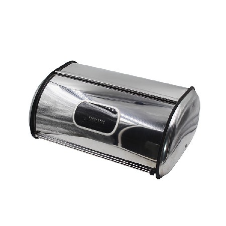 Bread Box for Kitchen Counter Matte Stainless Steel Bread Storage Bin Container with Roll up Lid