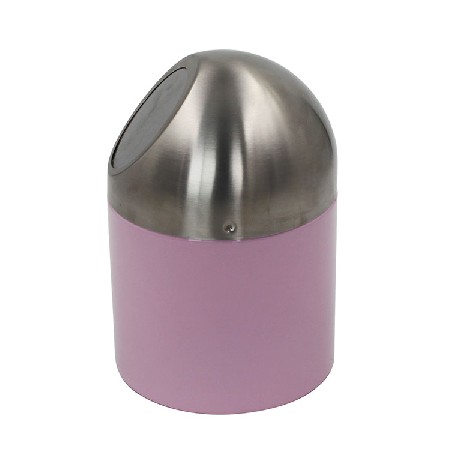 Mini Countertop Metal Steel Swing Lid Trash Can