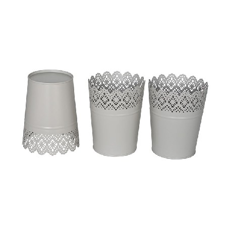 Home Decor 3 Pack metal flower Planters Plant Pot