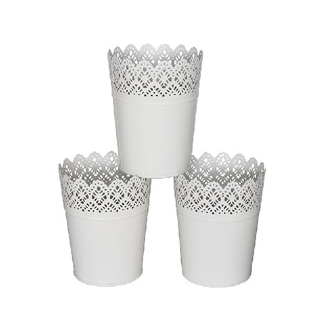 Home Decor 3 Pack metal flower Planters Plant Pot